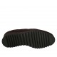 Woman's mocassin with tasels, elastics and removable insole in brown and black suede wedge heel 3