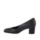 Runder Pumpschuh für Damen aus blauem Leder Absatz 5 - Verfügbare Größen:  32, 33, 34, 43, 44, 45