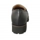 Mocasino para mujer en piel negra y marron tacon 3 - Tallas disponibles:  34, 42, 43, 44, 45