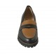 Mocasino para mujer en piel negra y marron tacon 3 - Tallas disponibles:  34, 42, 43, 44, 45