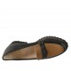 Mocasino para mujer en piel negra y marron tacon 3 - Tallas disponibles:  34, 42, 43, 44, 45