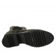 Bottines pour femmes avec élastiques en cuir verni imprimé noir et or talon 3 - Pointures disponibles:  32, 33, 34, 42, 43, 44, 45