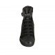 Scarpa stringata da donna con fibbia e cerniera in pelle, camoscio e camoscio stampato nero e maculato zeppa 6 - Misure disponibili: 32, 33, 34