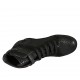 Scarpa stringata da donna con fibbia e cerniera in pelle, camoscio e camoscio stampato nero e maculato zeppa 6 - Misure disponibili: 32, 33, 34