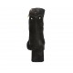 Woman's ankle boot with studs and zipper in black suede heel 6 - Available sizes:  32, 33, 34, 42, 43, 44, 45, 46