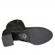 Stivaletto da donna con borchie e cerniera in camoscio nero tacco 6 - Misure disponibili: 32, 33, 34, 42, 43, 44, 45, 46