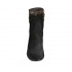 Stivaletto da donna con cerniera e fibbia in camoscio nero e stampato maculato oro tacco 6 - Misure disponibili: 32, 33, 34, 42, 43, 44, 45, 46