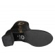 Stivaletto da donna con cerniera e fibbia in camoscio nero e stampato maculato oro tacco 6 - Misure disponibili: 32, 33, 34, 42, 43, 44, 45, 46
