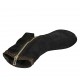 Stivaletto da donna con cerniera e fibbia in camoscio nero e stampato maculato oro tacco 6 - Misure disponibili: 32, 33, 34, 42, 43, 44, 45, 46