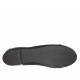 Woman's ballerina shoe in black leather with rhinestones heel 1 - Available sizes:  42, 43, 44, 45, 46
