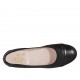 Ballerina da donna in pelle nera tacco 1 - Misure disponibili: 42, 43, 44, 45, 46, 47