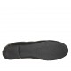 Bailarina para mujer con borlas en piel negra tacon 1 - Tallas disponibles:  42, 43, 45