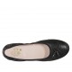 Bailarina para mujer con borlas en piel negra tacon 1 - Tallas disponibles:  42, 43, 45