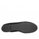 Woman's ballerina shoe in black patent leather and suede heel 1