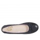 Ballerina da donna con fiocco in pelle blu tacco 1 - Misure disponibili: 42, 43, 44, 45, 46