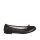 Ballerina da donna in pelle nera con fiocco tacco 1 - Misure disponibili: 42, 43, 45