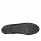 Woman's ballerina shoe in black leather with bow heel 1