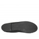 Woman's ballerina shoe in black and silver leather heel 1