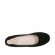 Woman's ballerina with bow in black suede heel 1