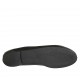 Woman's loafer with elastic band and tassels in black leather heel 1 - Available sizes:  42, 43, 44