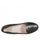 Woman's loafer with elastic band and tassels in black leather heel 1 - Available sizes:  42, 43, 44