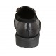 Mocassin pour femmes en cuir noir avec strass talon compensé 3 - Pointures disponibles:  43, 44, 45