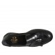 Woman's moccasin shoe with fringes and tassels in black leather wedge heel 3 - Available sizes:  43, 45