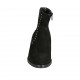Woman's Texan ankle boot with zipper, elastic and studs in black suede heel 5