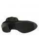 Stivaletto texano da donna con elastico, cerniera e borchie in camoscio nero tacco 5 - Misure disponibili: 33, 34, 42, 43, 44, 45, 46