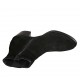 Woman's Texan ankle boot with zipper, elastic and studs in black suede heel 5