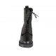 Stivaletto anfibio stringato da donna con cerniere in pelle nera tacco 5 - Misure disponibili: 42, 43, 44, 45