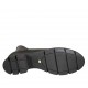 Stivaletto anfibio stringato da donna con cerniere in pelle nera tacco 5 - Misure disponibili: 42, 43, 44, 45