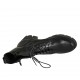 Stivaletto anfibio stringato da donna con cerniere in pelle nera tacco 5 - Misure disponibili: 42, 43, 44, 45