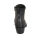 Woman's Texan ankle boot with zipper in black leather heel 5