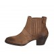 Botines tejanos para mujer con elasticos en gamuza brun claro tacon 5 - Tallas disponibles:  42, 43, 44, 45, 46