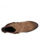Botines tejanos para mujer con elasticos en gamuza brun claro tacon 5 - Tallas disponibles:  42, 43, 44, 45, 46