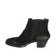 Bottines texanes pour femmes avec élastiques en daim noir talon 5 - Pointures disponibles:  33, 34, 42, 43, 44, 45, 46