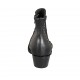 Stivaletto texano da donna con elastico, cerniera e borchie in pelle nera tacco 5 - Misure disponibili: 33, 42, 43, 44, 45, 46