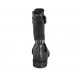 Botin para mujer con cremallera y hebillas en piel negra tacon 2 - Tallas disponibles:  43, 44, 45, 46