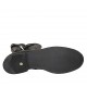 Botin para mujer con cremallera y hebillas en piel negra tacon 2 - Tallas disponibles:  43, 44, 45, 46