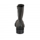 Woman's ankle boot with zipper in black leather heel 3