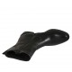 Woman's ankle boot with zipper in black leather heel 3 - Available sizes:  42, 43, 44