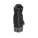 Bottines pour femmes en daim noir avec fermeture éclair posterieur talon 3 - Pointures disponibles:  42, 43, 44, 45, 46