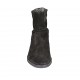 Woman's ankle boot in black suede with backside zipper heel 3