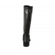 Stivale da donna con cerniera posteriore in pelle nera tacco 3 - Misure disponibili: 42, 43, 44, 45, 46