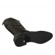 Woman's boot with posterior zipper in black leather heel 3