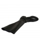 Woman's boot with posterior zipper in black leather heel 3