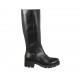 Botas para mujer con cremallera en piel negra tacon 5 - Tallas disponibles:  42, 43, 44