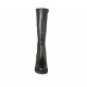 Botas para mujer con cremallera en piel negra tacon 5 - Tallas disponibles:  42, 43, 44