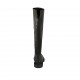 Bota a la rodilla para mujer con cremallera posterior en piel negra tacon 3 - Tallas disponibles:  43